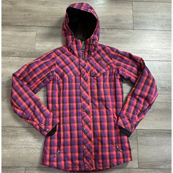 The North Face Jacket Size XS Cryptic Recco HyVent Plaid Ski Board Coat - Picture 1 of 10